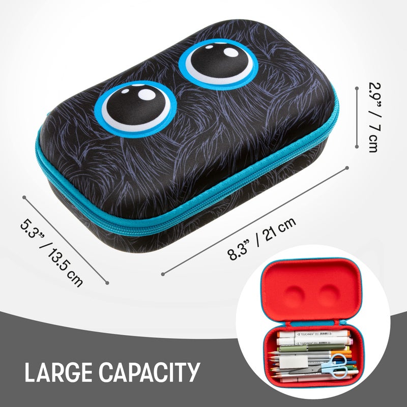 ZIPIT Beast Pencil Box for Boys, Large Capacity Fun Pencil Case for School, Stationery Organizer Box, Black - Image 2